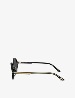 OLIVER PEOPLES x Khaite OV5574SU 2000C Oval-Frame Acetate Sunglasses detail 3