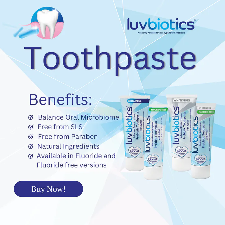 Luvbiotics Probiotic Luvbiotics Whitening Toothpaste - 3 pack - Fluoride Toothpaste detail 3