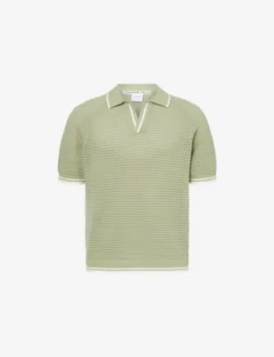 PERCIVAL Tennis Boxy Cotton Knitted Polo Shirt