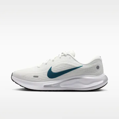 Nike Journey Run Men's Road Running Shoes - Summit White/Black/Metallic Silver/Bright Spruce