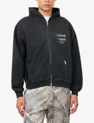 REPRESENT Private Members Logo Cotton Hoodie detail 3