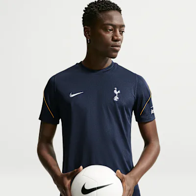 Nike Tottenham Hotspur Strike Men's Nike Football Dri-FIT Short-Sleeve Top - Obsidian/Varsity Maize/Light Blue/White