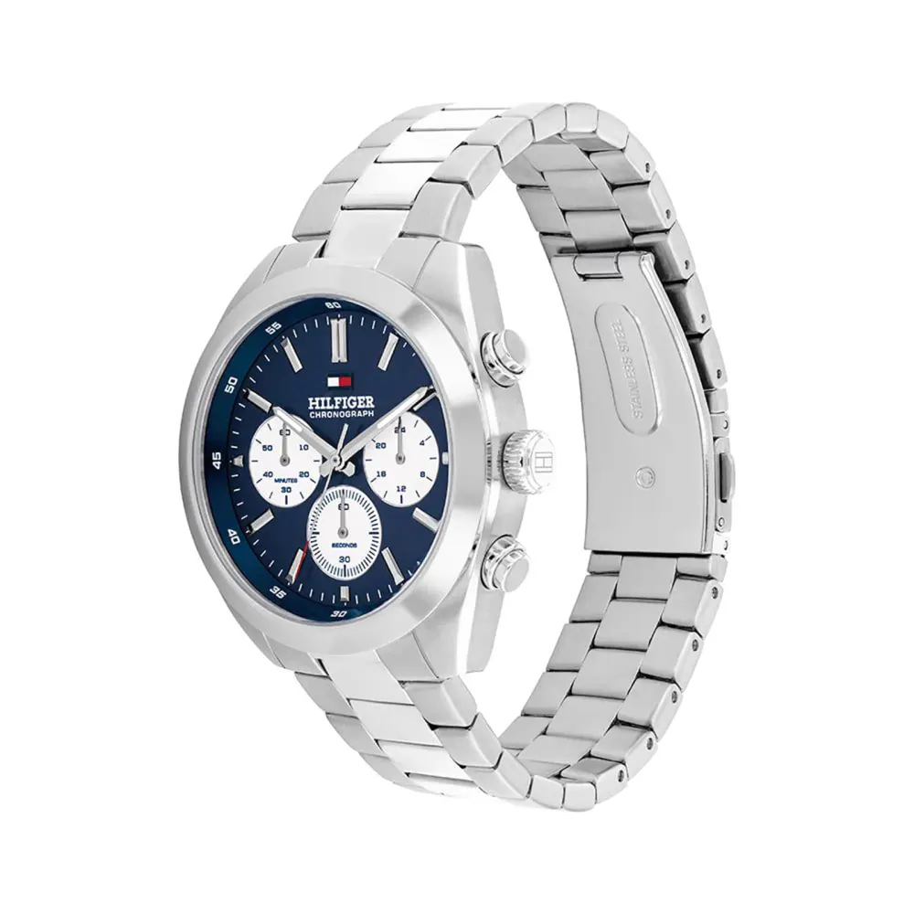 Tommy Hilfiger Hudson Stainless Steel Blue Dial Mens Watch detail 2