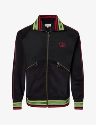 NICHOLAS DALEY Warm-Up Stripe-Trim Cotton Jacket