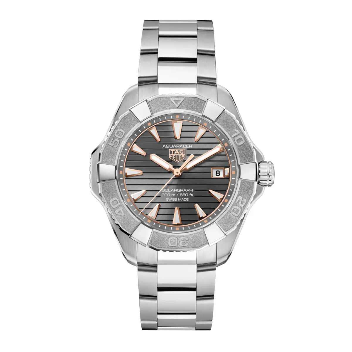 TAG Heuer Aquaracer Professional 200 Solargraph 40mm Mens Watch Grey