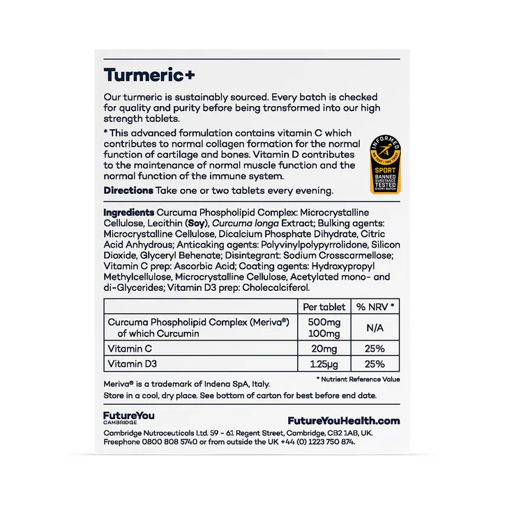 FutureYou Cambridge Turmeric+ 28 Tablets detail 2
