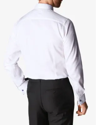 ETON Cutaway-Collar Contemporary-Fit Cotton-Dobby Tuxedo Shirt - 15.75 in WHITE, additional product view 3