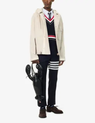 THOM BROWNE Mariner Hooded Canvas Jacket detail 2