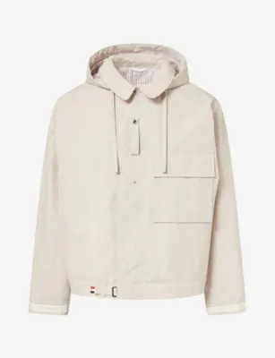 THOM BROWNE Mariner Hooded Canvas Jacket