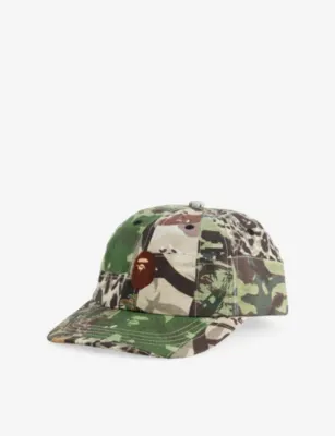 A BATHING APE Camouflage Patchwork Cotton Cap