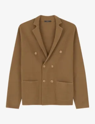 BOGGI MILANO Double-Breasted Regular-Fit Merino Wool Jacket