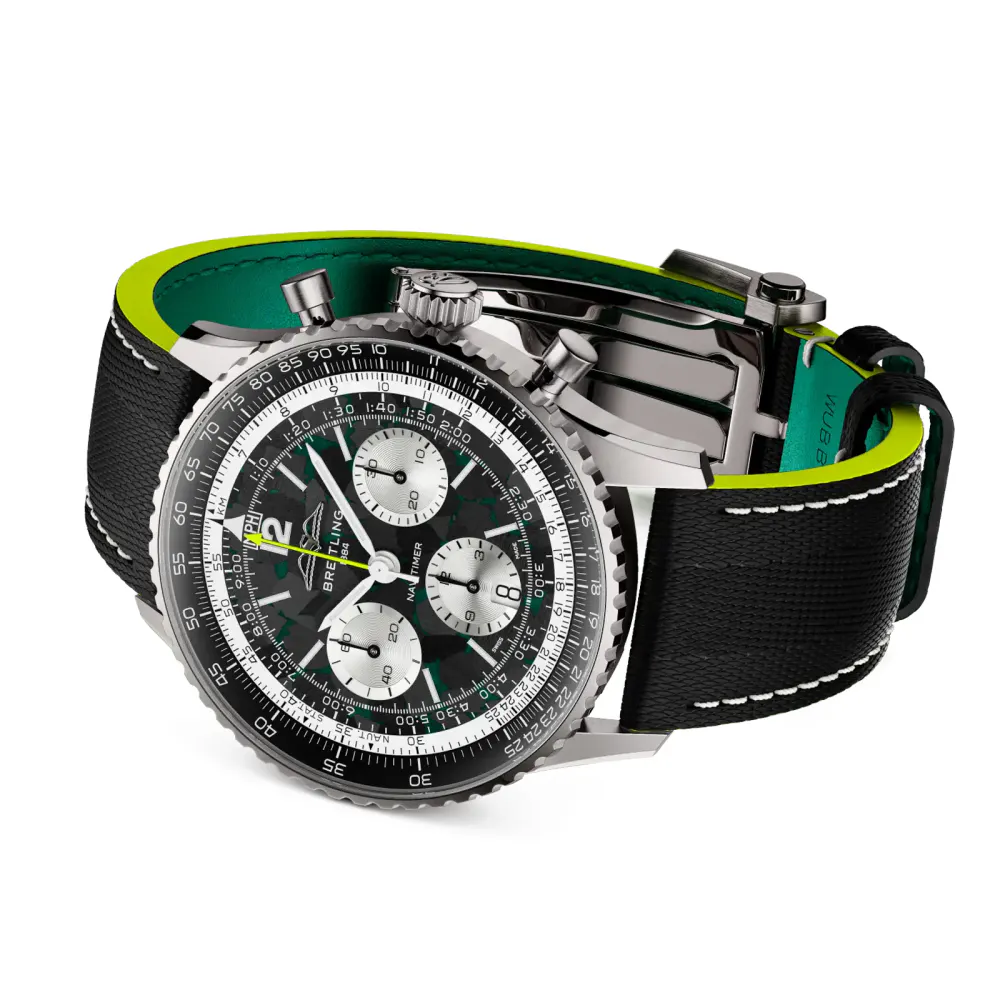 Breitling Navitimer B01 Chronograph Aston Martin Aramco Formula One Team 43mm Mens Watch Black detail 3