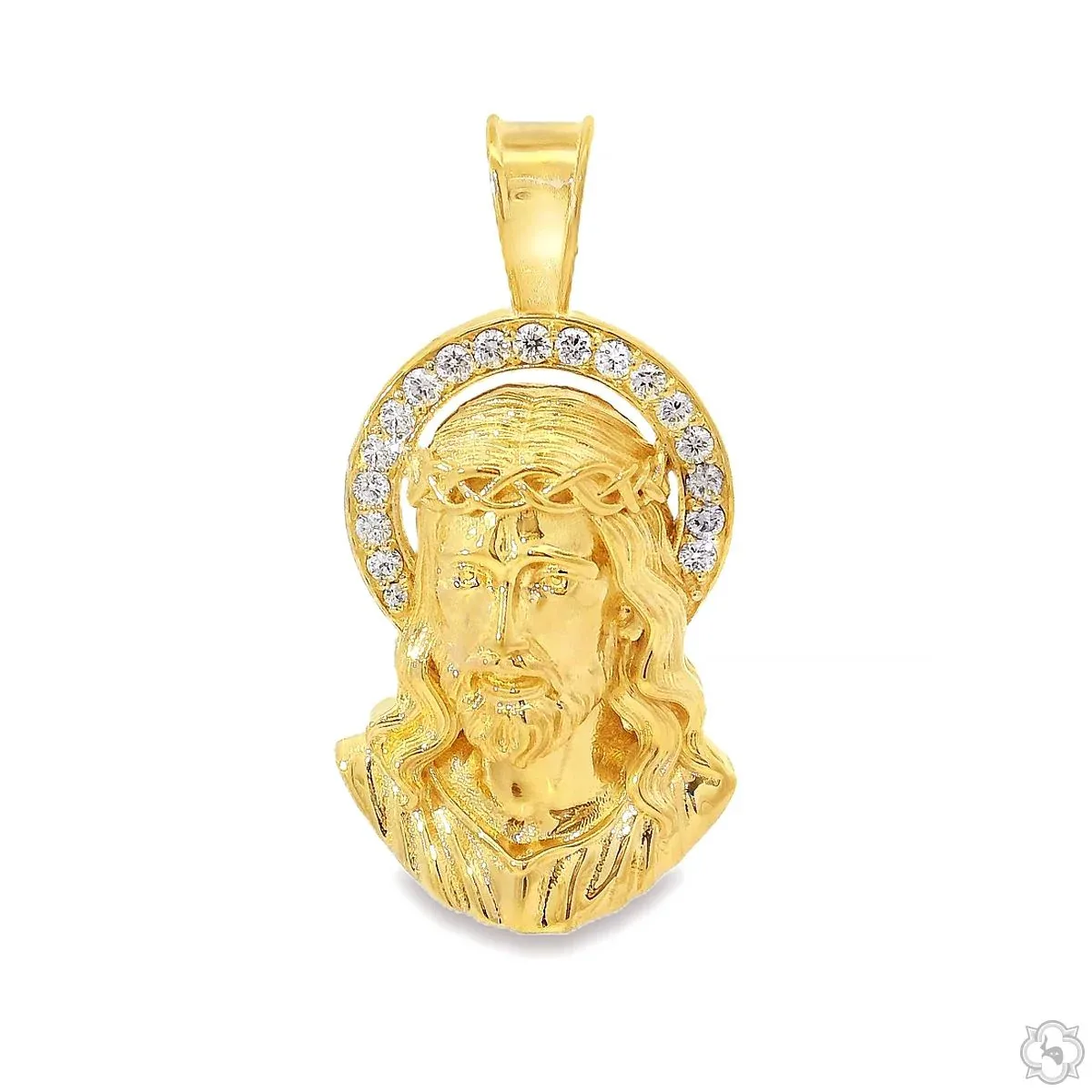 RINA - For Him CUSTOM Halo Light Jesus Pendant 70667 in Rose Gold – Pendant