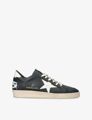 GOLDEN GOOSE Ballstar 10366 leather low-top trainers - EUR 41 / 7 UK MEN in BLK/WHITE – Mens | Trainers | Lace up trainers