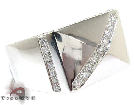 RINA - For Him FACTORY White Gold Pave Prong Diamond Ring 22610 in Rose Gold / 8 – Ring