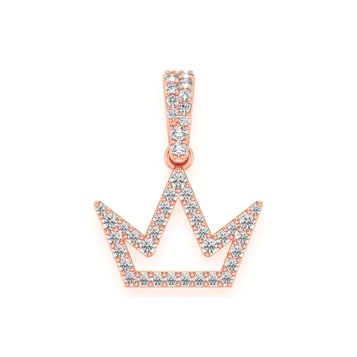 For Him Open Crown Diamond Pendant in Rose Gold / Natural Diamond – Pendant