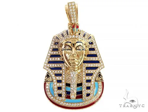 RINA - For Him CUSTOM 18K Yellow Gold Custom Diamond Pharaoh Pendant 65190 in Rose Gold – Pendant