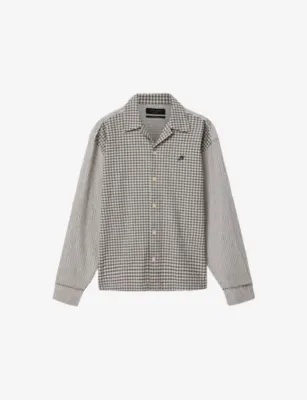 ALLSAINTS Kage Logo-Embroidered Long-Sleeve Cotton Shirt