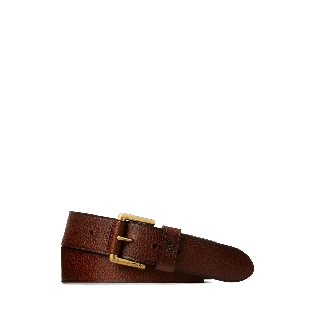 Polo Ralph Lauren Keep Pebbled Leather Belt in Brown – Accessories