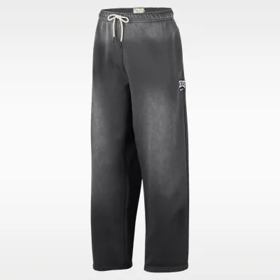 Nike Boston Celtics Standard Issue Nike Men's Fleece Open-Hem Basketball Trousers - Dark Charcoal/White