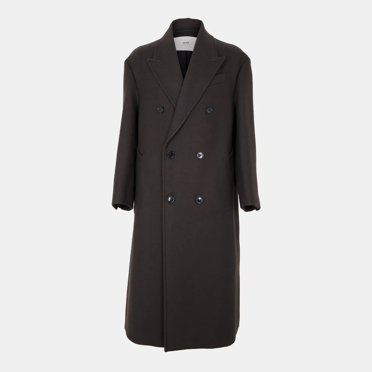 Ami Paris Men's Manteau Structured Overcoat