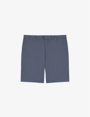 REISS Wicket stretch-cotton chino shorts - AIRFORCE BLUE