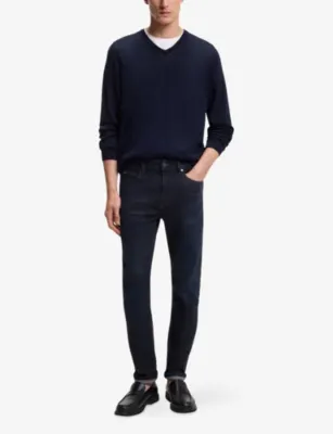 BOSS Delaware Slim-Fit Stretch-Denim Jeans - 31/32 in NAVY, additional product view 2