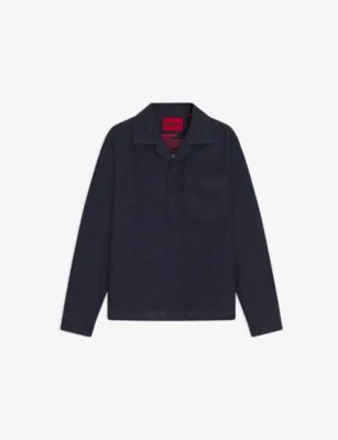 HUGO Patch-Pocket Long-Sleeve Denim Shirt
