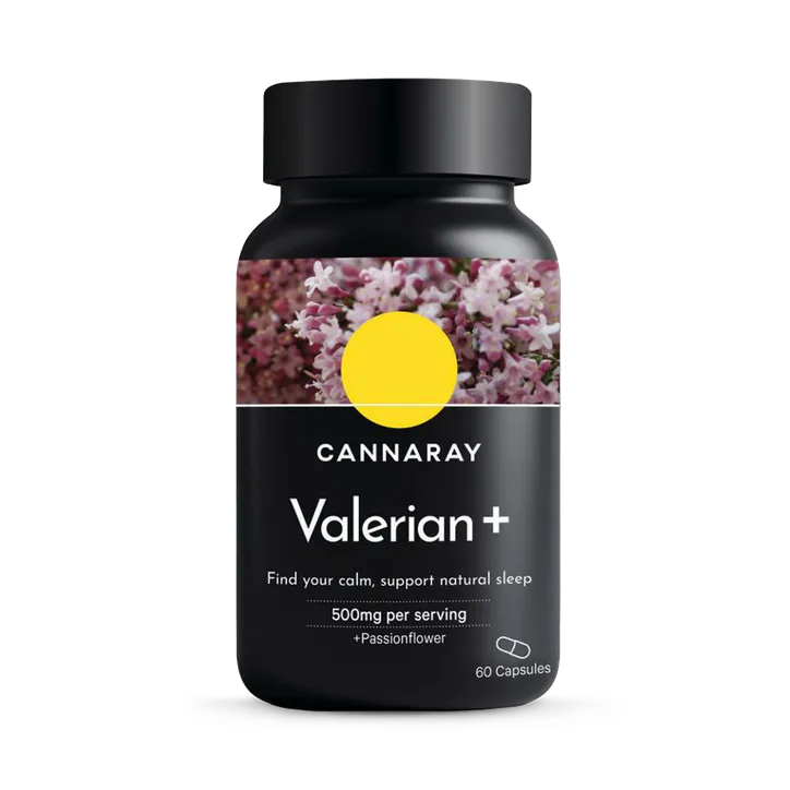 Cannaray Valerian+ Passion Flower 500 mg 60 Capsules