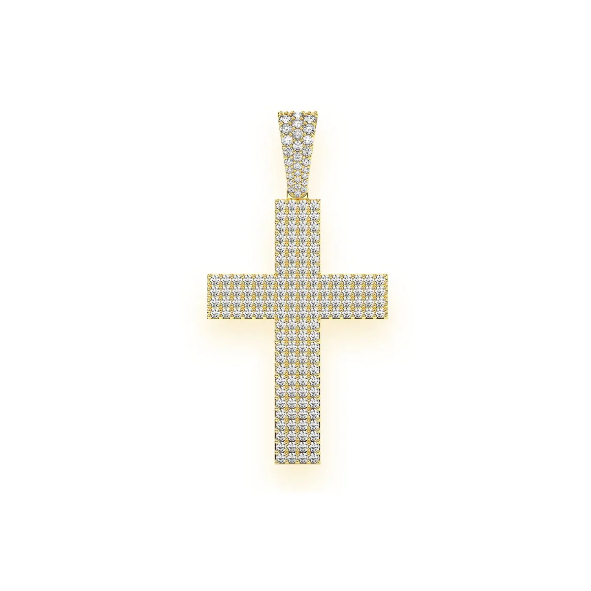 For Him Pavé Cross Pendant in Rose Gold / Lab Grown Diamond – Pendant