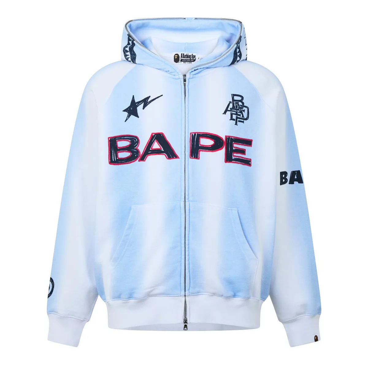 A Bathing Ape Bape Hnd Drw Shrk Zp Sn62