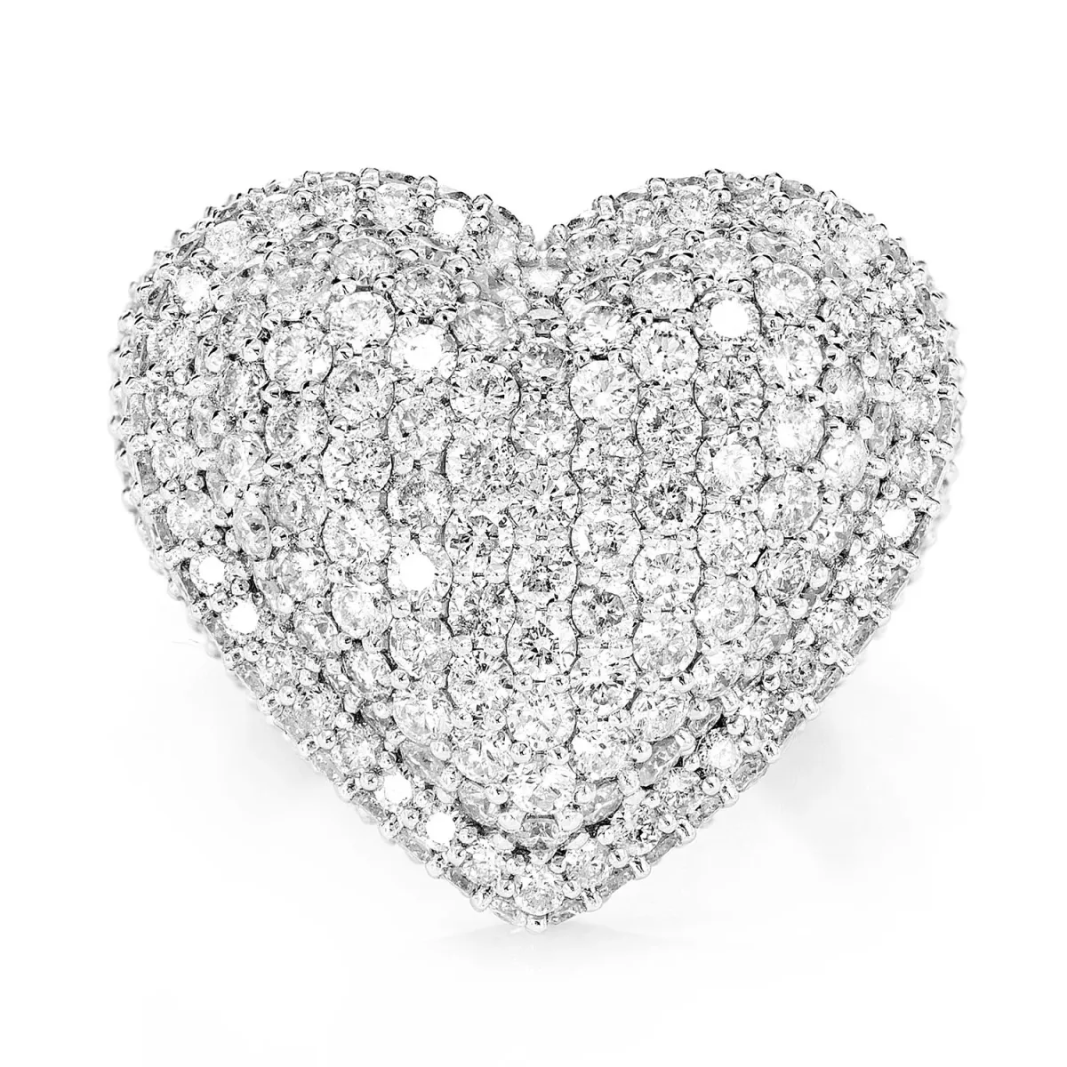 For Him Bubbly Heart Signet Diamond Ring