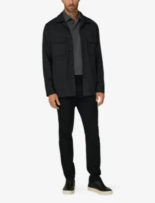 BOGGI MILANO Collared Zip-Up Stretch-Cotton Jacket detail 2