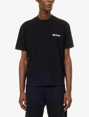 BARBOUR Bowery Logo-Print Cotton T-Shirt detail 3
