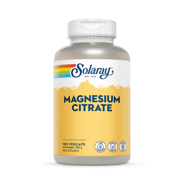 Solaray Magnesium Citrate 400mg Elemental Magnesium per Serving 180 Capsules