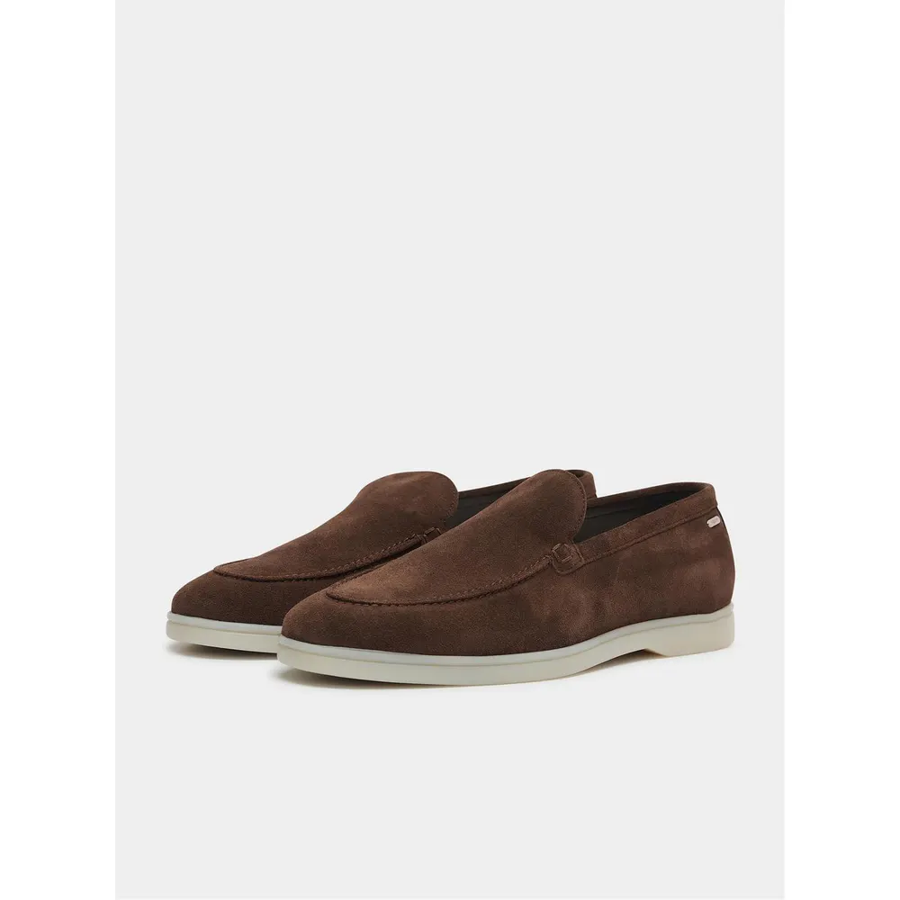 BELIER Men's Amalfi Suede Loafers in Brown – Footwear