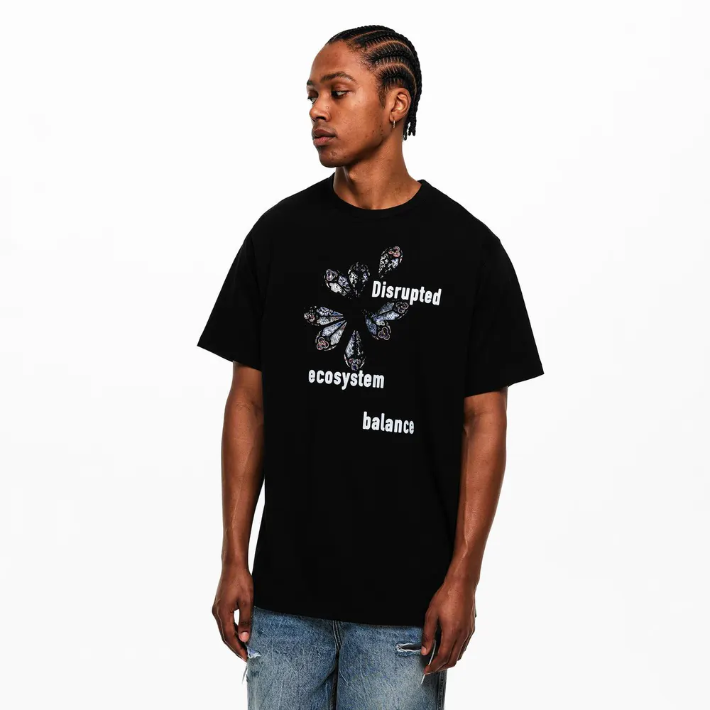 Yohji Yamamoto Men's T-Shirt in Black, additional product view 3
