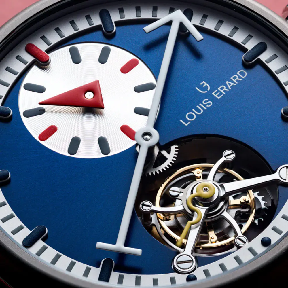 Louis Erard Le Régulateur Tourbillon Louis Erard X Alain Silberstein Limited Edition 40mm Mens Watch Blue in Blue, additional product view 2