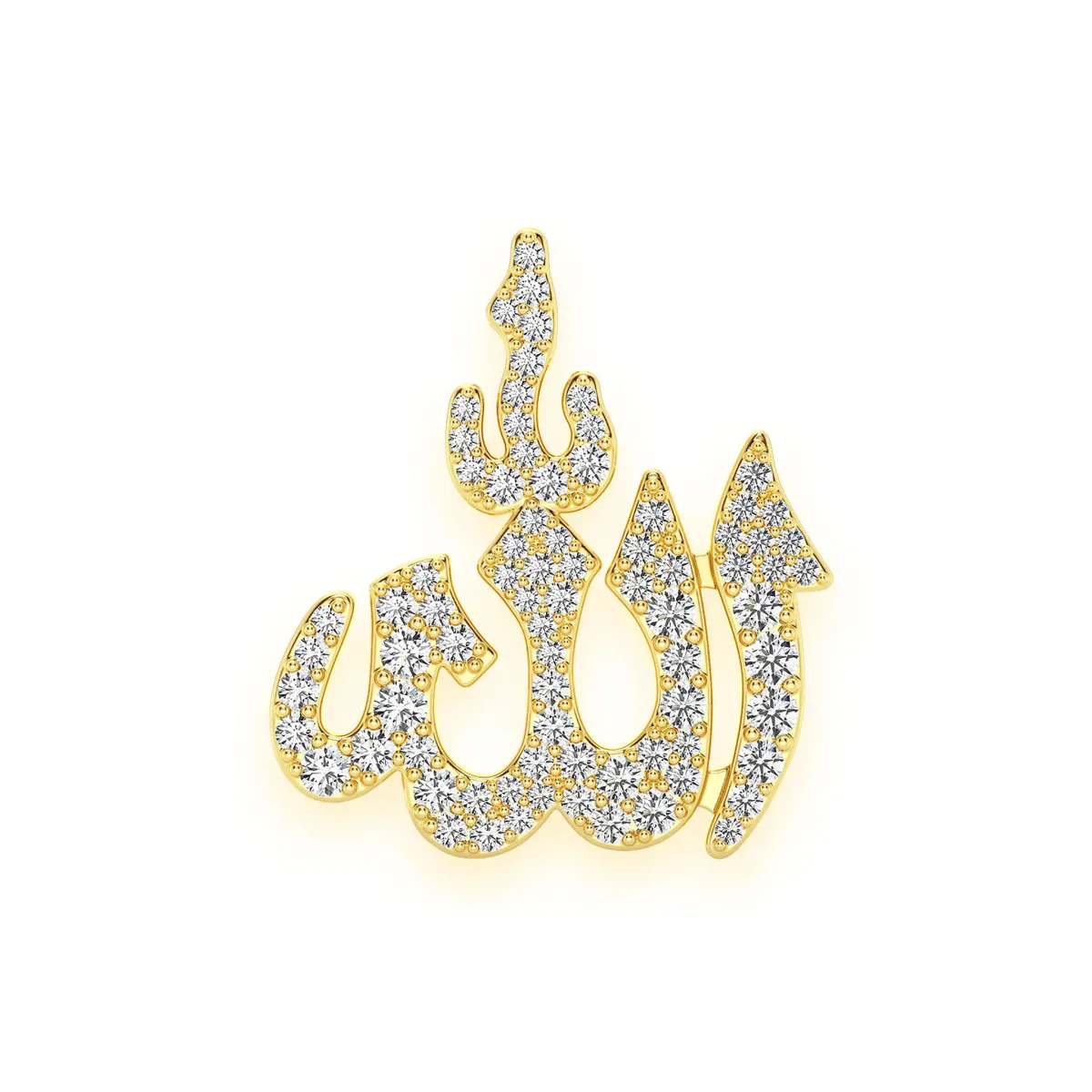 For Him Arabic Allah Diamond Pendant