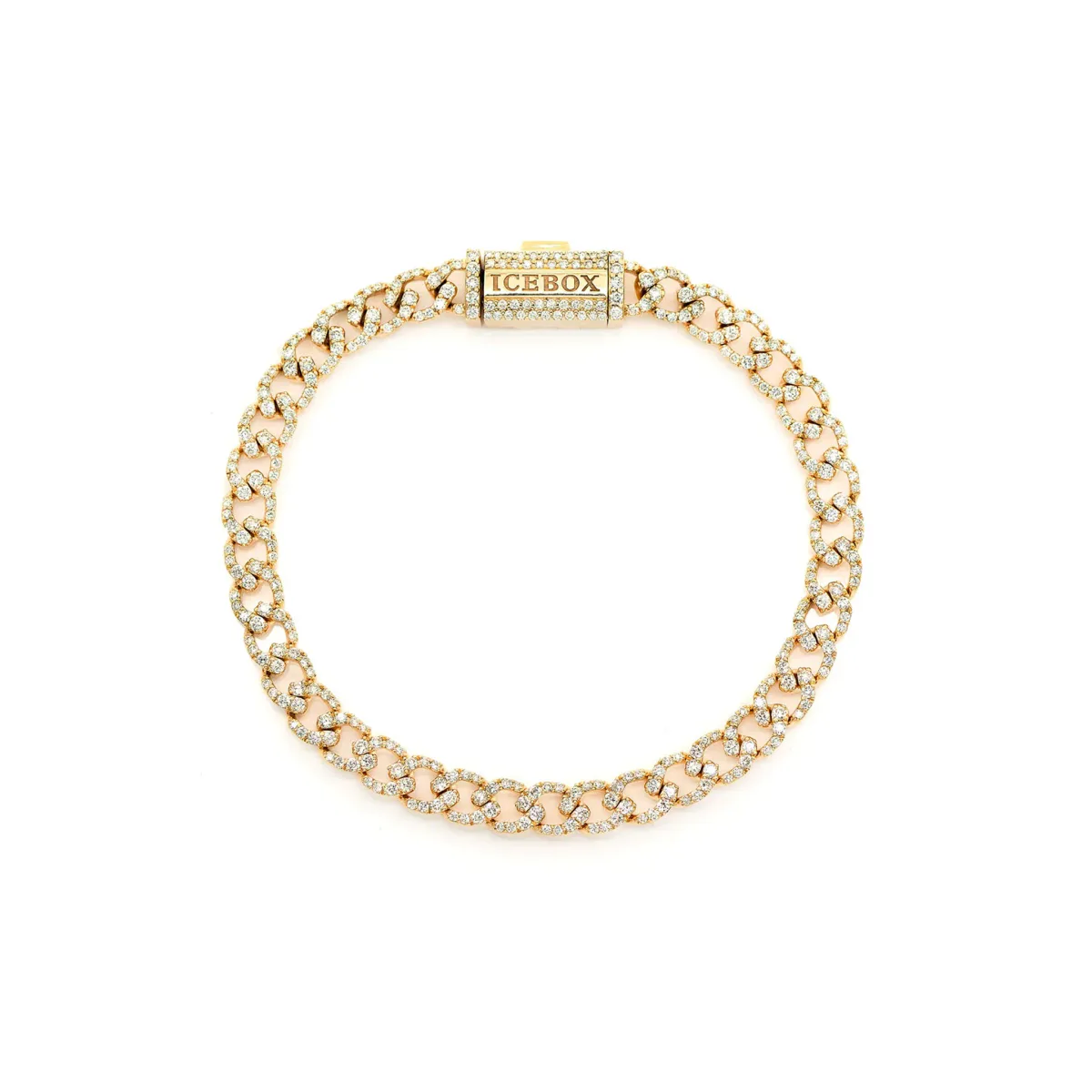 For Him Elongated Cuban Diamond Bracelet in 6mm / 3.75ctw / Rose Gold / 6.5" – Bracelet