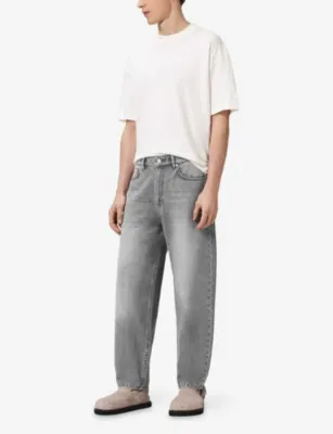 ALLSAINTS Curve Barrel-Leg Jeans in Washed Grey, additional product view 2