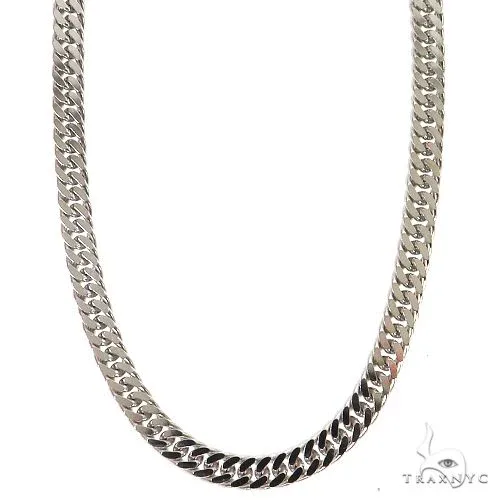 JALGAS - SKYLINE JEWELRY 14K White Gold Double Curb Link Chain 22 inches 4.6mm 68969 in White / 22 Inches – Chain