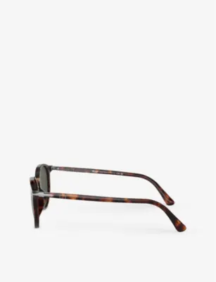 PERSOL PO3210S Oval-Frame Tortoiseshell Acetate Sunglasses detail 3