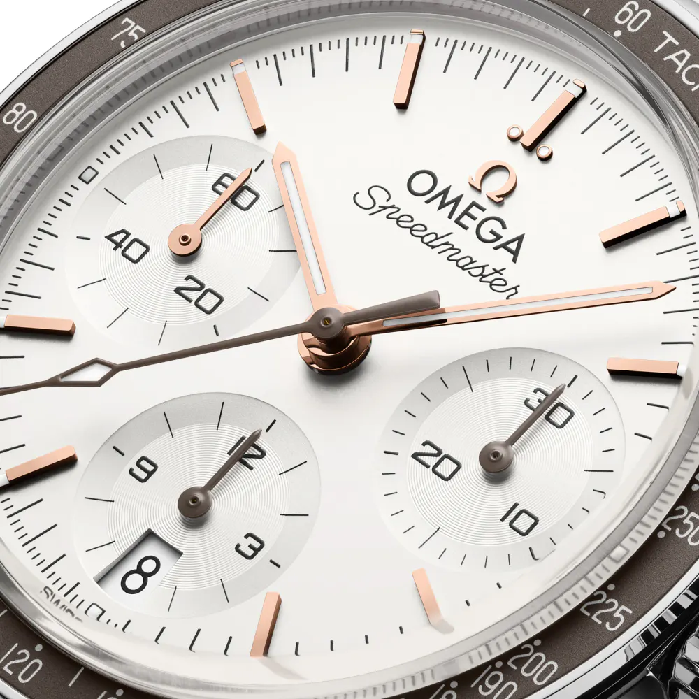 Omega Speedmaster 38mm Silver Dial Warm Grey Bezel Watch in Silver, additional product view 3