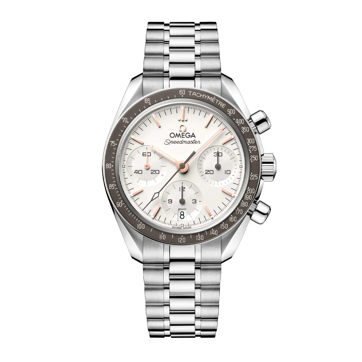 Omega Speedmaster 38mm Silver Dial Warm Grey Bezel Watch