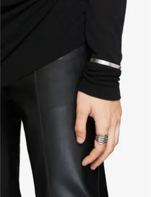 SERGE DENIMES Skeleton hands sterling silver ring - P detail 2