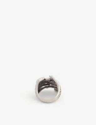 SERGE DENIMES Skeleton hands sterling silver ring - P detail 3
