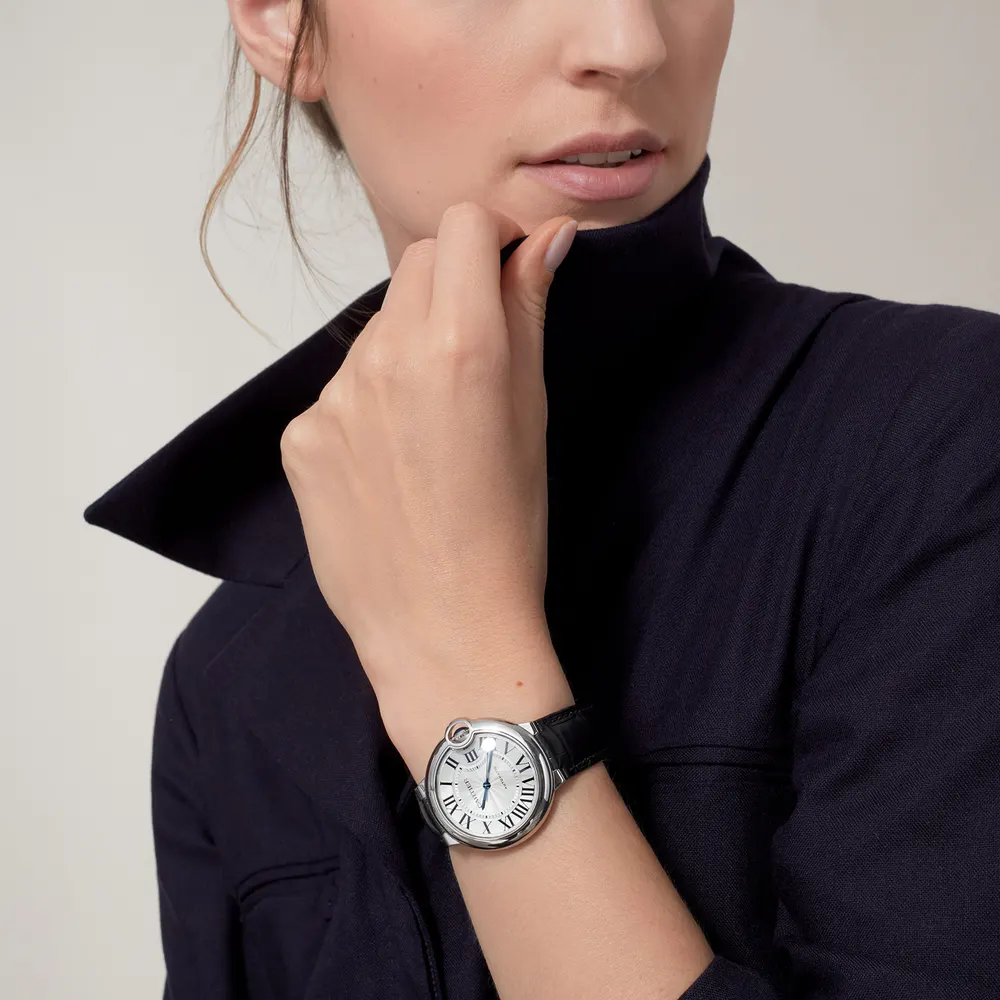 Cartier Ballon Bleu De Cartier Watch, 36mm, Mechanical Movement With Automatic Winding, Steel detail 3