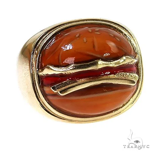 RINA - For Him FACTORY Cheeseburger Ring 68809 in Rose Gold / 10 – Ring