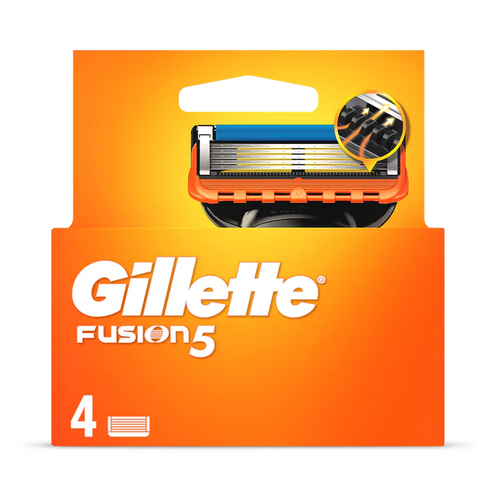 Gillette Fusion5 Razor Refills For Men, 4 Razor Blade Refills